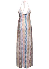 Missoni Lurex Halter Neck Wrap Long Dress