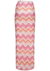 Missoni Lurex Micro-wave Wrap Long Skirt