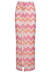 Missoni Lurex Micro-wave Wrap Long Skirt