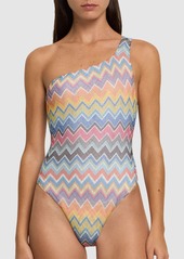 Missoni Lurex Printed One Shoulder Swimsuit