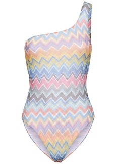 Missoni Lurex Printed One Shoulder Swimsuit