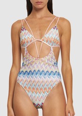 Missoni Lycra Lurex Cut Out One Piece Swimsuit