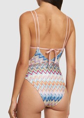 Missoni Lycra Lurex Cut Out One Piece Swimsuit