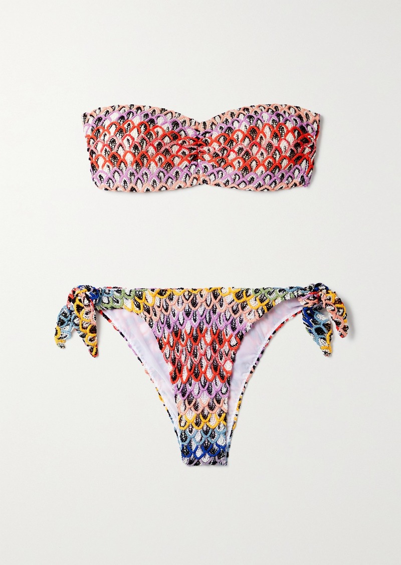 Missoni mare crochet discount knit bandeau bikini