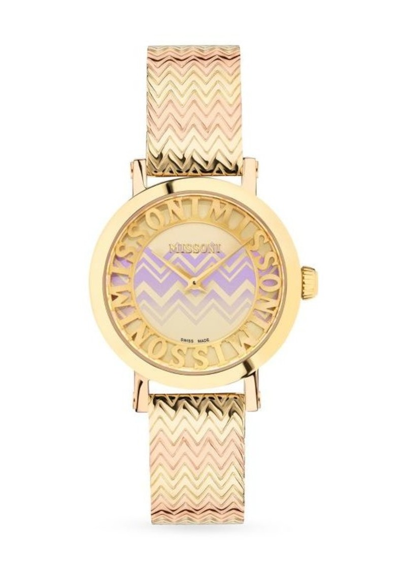 Missoni Melrose 36MM Two Tone Stainless Steel Bracelet Watch