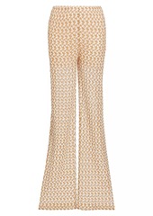 Missoni Metallic Abstract Knit Flare Trousers