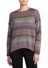 Missoni Metallic Chevron Crewneck Sweater