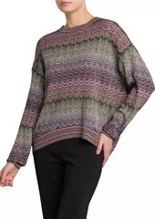 Missoni Metallic Chevron Crewneck Sweater