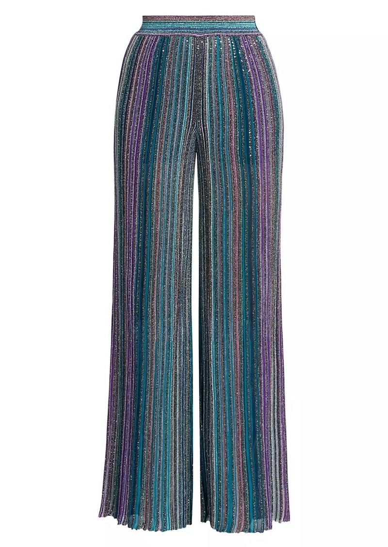 Missoni Metallic Stripe Flared Pants