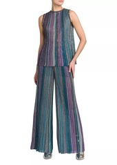 Missoni Metallic Stripe Flared Pants