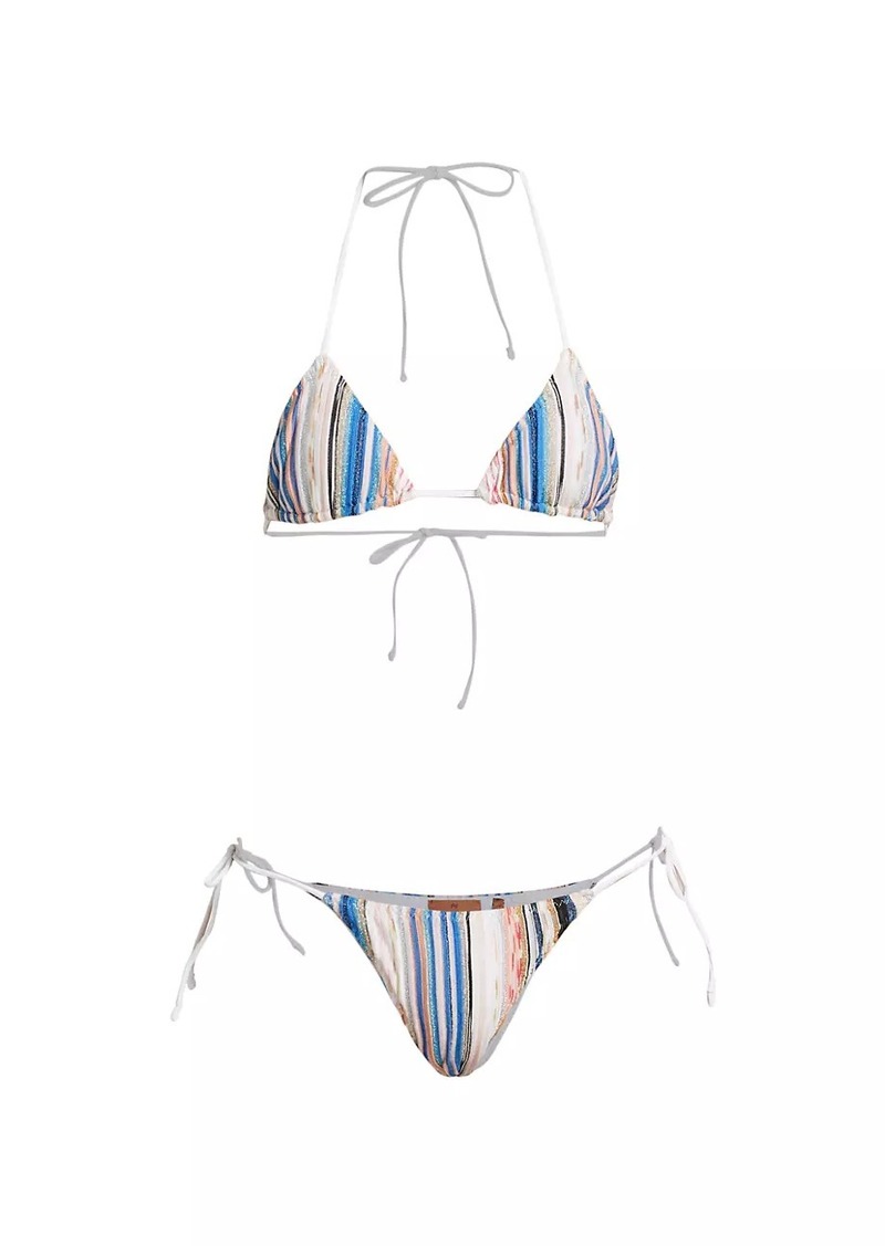 Missoni Metallic Stripe String Bikini