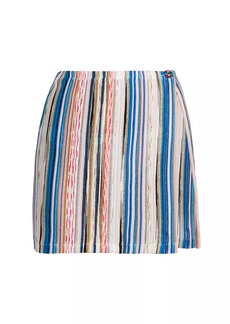 Missoni Metallic Striped Knit Miniskirt
