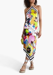 Missoni - Asymmetric printed twill halterneck dress - Multicolor - M