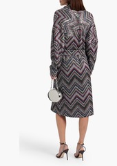 Missoni - Belted sequined crochet-knit coat - Black - IT 42