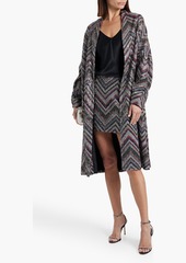 Missoni - Belted sequined crochet-knit coat - Black - IT 42