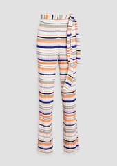 Missoni - Striped ribbed-knit wide-leg pants - Blue - IT 42