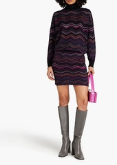 Missoni - Brushed wool-blend jacquard-knit turtleneck sweater - Purple - IT 38