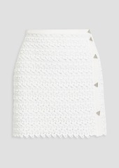 Missoni - Button-detailed crochet-knit mini skirt - White - IT 44