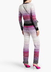 Missoni - Crochet-knit cotton-blend flared pants - Purple - IT 36