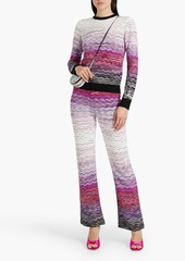 Missoni - Crochet-knit cotton-blend flared pants - Purple - IT 36