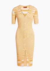 Missoni - Space-dyed ribbed-knit midi dress - Yellow - IT 38