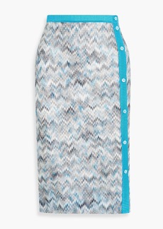 Missoni - Crochet-knit pencil skirt - Blue - IT 44