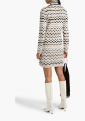 Missoni - Crochet-knit turtleneck mini dress - Neutral - IT 42