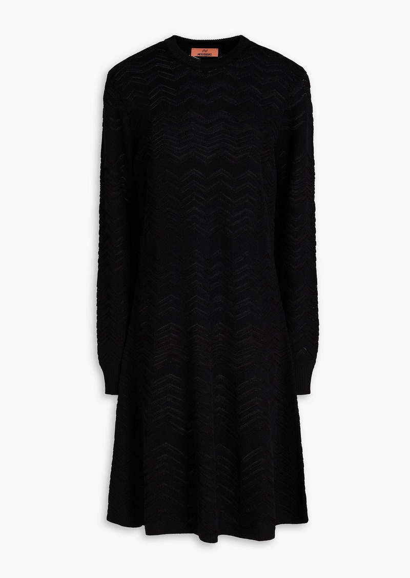 Missoni - Crochet-knit wool-blend dress - Black - IT 38