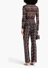 Missoni - Crochet-knit wool-blend flared pants - Black - IT 42