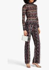 Missoni - Crochet-knit wool-blend flared pants - Black - IT 42