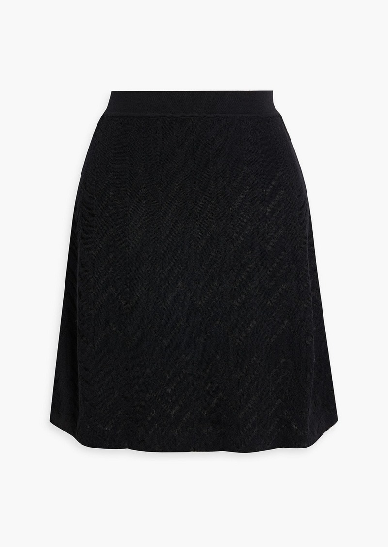 Missoni - Crochet-knit wool-blend mini skirt - Black - IT 40