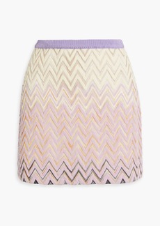 Missoni - Crochet-knit wool-blend mini skirt - Purple - IT 40