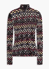 Missoni - Crochet-knit wool-blend turtleneck sweater - Black - IT 36