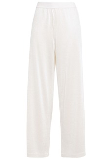 Missoni - Cropped metallic knitted wide-leg pants - White - IT 46