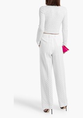 Missoni - Cropped sequin-embellished ribbed-knit cardigan - White - IT 38