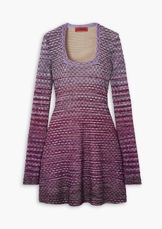 Missoni - Embellished crochet-knit mini dress - Purple - IT 38