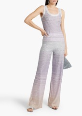 Missoni - Embellished striped crochet-knit tank - Purple - IT 46