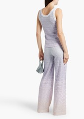 Missoni - Embellished striped crochet-knit tank - Purple - IT 46