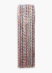 Missoni - Fringed crochet-knit maxi skirt - Blue - L