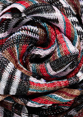 Missoni - Fringed crochet-knit scarf - Black - OneSize