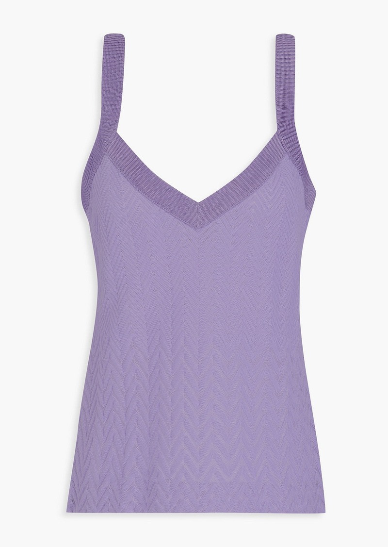 Missoni - Jacquard-knit cotton-blend tank - Purple - IT 40