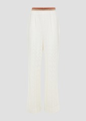 Missoni - Jacquard-knit wool-blend straight-leg pants - White - IT 40