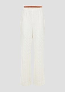 Missoni - Jacquard-knit wool-blend straight-leg pants - White - IT 40