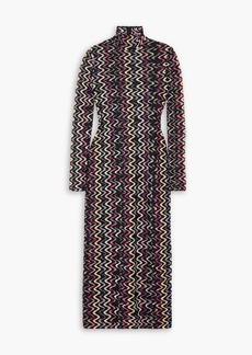 Missoni - Jacquard-knit wool-blend turtleneck maxi dress - Black - IT 40