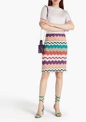 Missoni - Jersey-paneled crochet-knit dress - Gray - IT 42