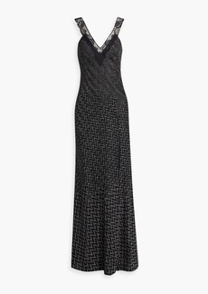 Missoni - Lace-trimmed metallic crochet-knit maxi dress - Black - IT 48