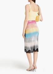 Missoni - Lace-trimmed metallic space-dyed knitted skirt - Yellow - IT 38