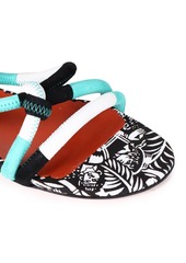 Missoni - Lace-up color-block suede sandals - Blue - EU 36