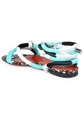 Missoni - Lace-up color-block suede sandals - Blue - EU 36