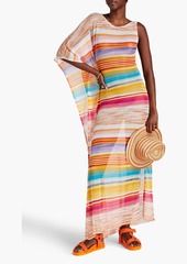 Missoni - Mare asymmetric striped knitted coverup - Orange - M